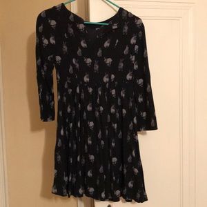 H&M rabbit print long blouse / short dress, size 4